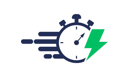 Stopwatch and Lightening Bolt